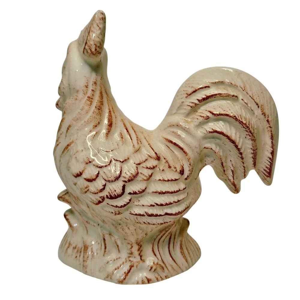*Ceramic‎ Rooster Salt Pepper Shakers 5